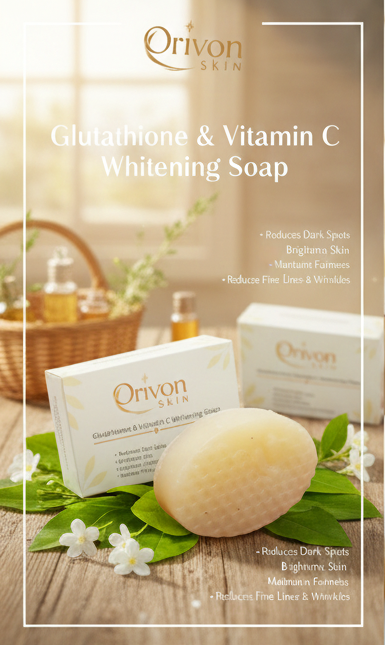 Orivon Skin Brightening Soap with Glutathione and Vitamin C
